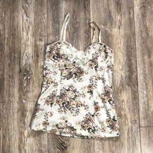 Aritzia Floral Bustier Top